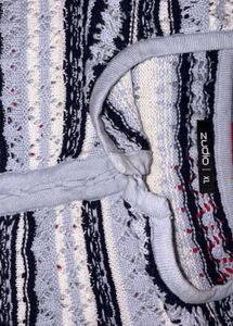 Crochet Knit Lace-Up Tank Top