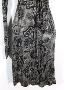 Black &amp; Gold Color Printed Ond Shoulder Dress ( Wo