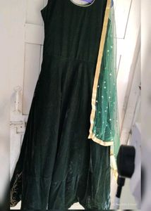 💚Green valvet siroski gown 🔥 mehendi dress party