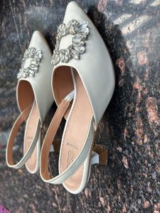 Elegant Embellished Slingback Heels