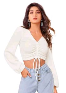 White Long Sleeve Top
