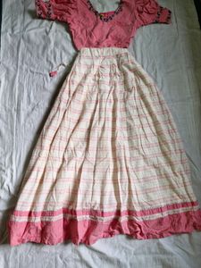 Beautiful Pink And White Ethnic Lehanga