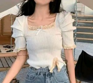 Coquette Lace Trim Top🎀