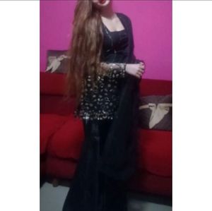 Black Sharara Set