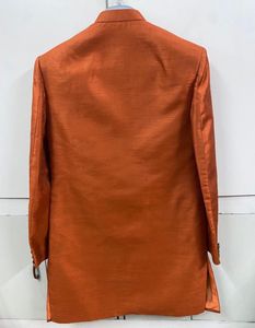 Free Jootis with Elegant Orange Sherwani