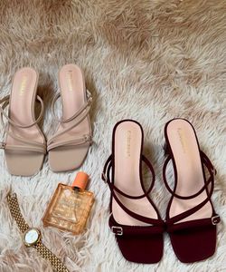 Flormania Two-Tone Strappy Heels