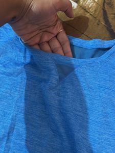 Blue Layered Hem T-Shirt