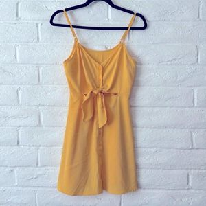 Forever 21 Yellow Button Down Dress