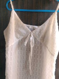 White Sheer Slip Dress