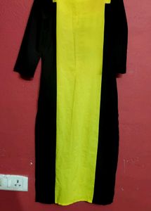 Lime Green Printed Kurta