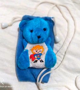 Small Velvet Teddy 🧸🐻 Sling Pouch .