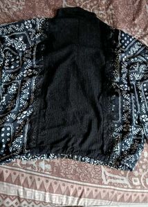 Paisley Print Bomber Top