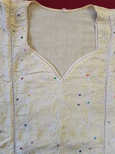 SALE!! Embroidered Yellow Cotton Top