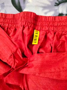 Red Kurta Pant Set