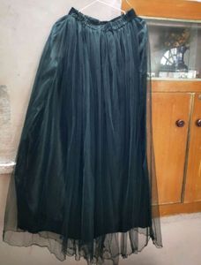 Black Crop Top With Skirt