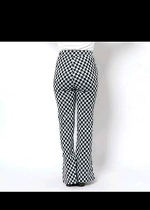Checkered Flare Leg trousers 🦓⬛⬜