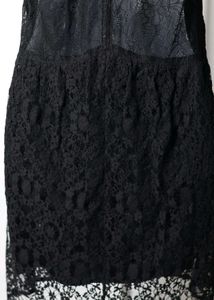 Elegant Black Lace Mini Dress