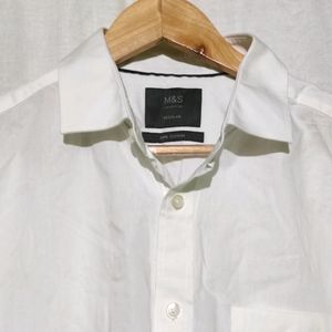 Marks &amp; Spencer White Oversized Shirt Unisex