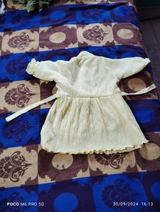 ✅ yellow Embroidery Work Frock
