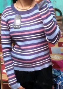 Striped Knit Sweater