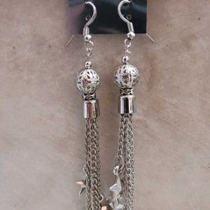 Long Hanging Star Earrings