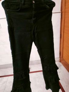 Ruffle Hem Jeans