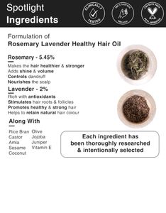 Soulflower Rosemary Lavender Healthly Hair Oil