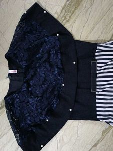 Striped Black &amp; White Dress