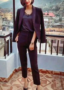 H&M Black Tuxedo Suit For Women