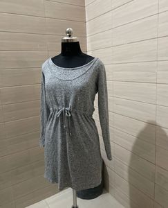 H&amp;M Gray Long Sleeve Dress