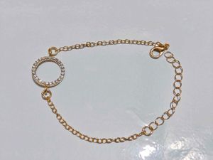 Gold Circle Sparkle Bracelet