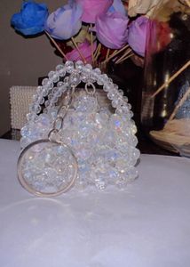 Beaded Mini Pouch Keychain