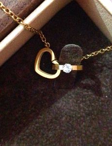 Heart & Circle Gold Necklace