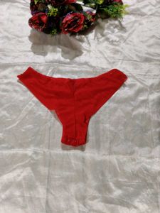 Red Ruffled Bikini Set
