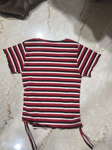 Striped Ribbed Tee