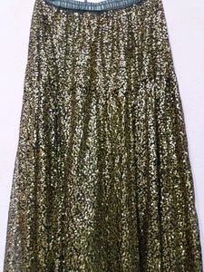 Sparkly Gold Sequin Maxi Skirt