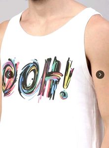 White Graphic Tank Top