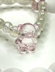 Cute Pink Bear Beaded Bracelet