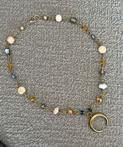 Van Gogh Inspired Dreams Crescent Necklace