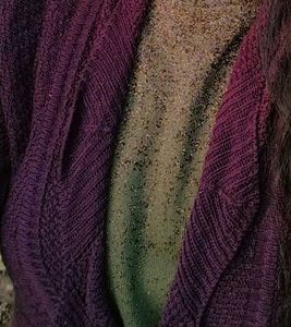Purple Knit Cardigan