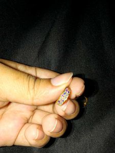 Gold-Plated Crystal Huggies Hoop Earrings