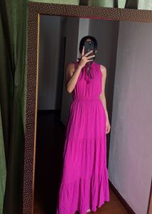 Fuschia Pink Tiered Maxi