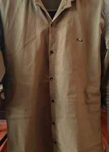 Olive Green Stretchable Shirt