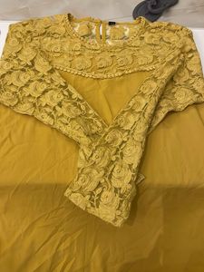 Yellow Lace Top