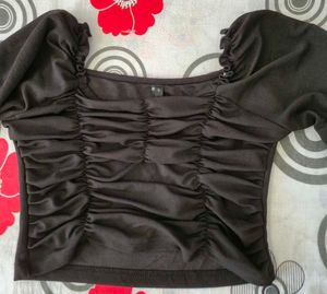 Ruched Puff Sleeve Top