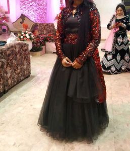 Satin Koti 10 Mtr Net Skirt With Sequence Shrug