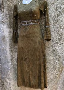 I. OLIVE SEXY LONG DRESS