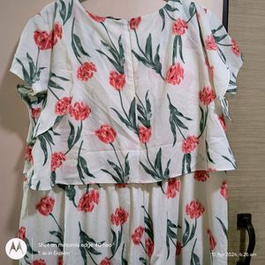 Beautiful 46 Size Floral Dress In Style