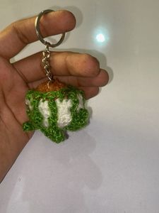 Crochet Melon Keychain