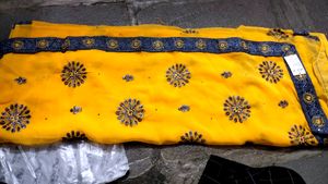 Diwali Offer Bright Yellow Coloured Heavy Saree